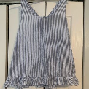 Women’s Blue and White Striped Blouse